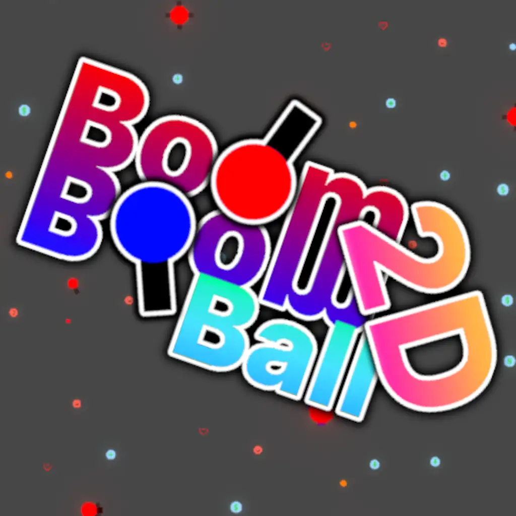 Boom Boom Ball 2D Game Icon Logo